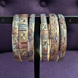 Tri Color Bangle Bracelets